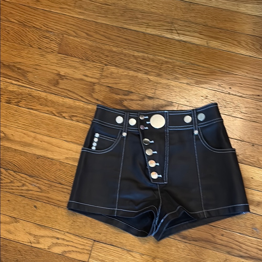 T by Alexander Wang Black High Waist Shorts